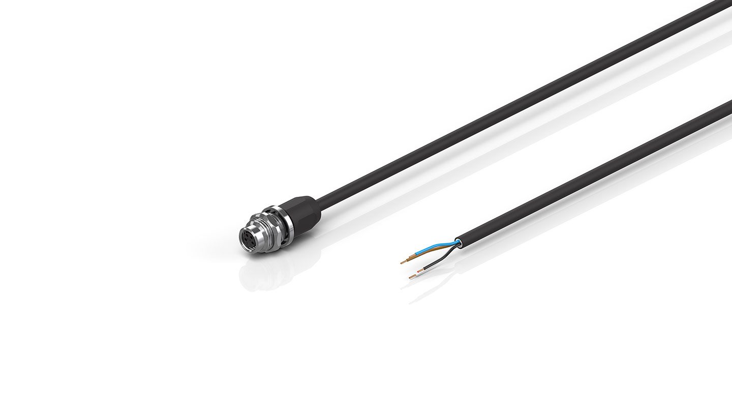 ZK2020-3800-0xxx | Power cable, PUR, 4 x 0.34 mm², drag-chain suitable