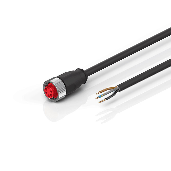 ZK2030-1200-0xxx | Power cable, PUR, 5 x 1.5 mm², drag-chain suitable