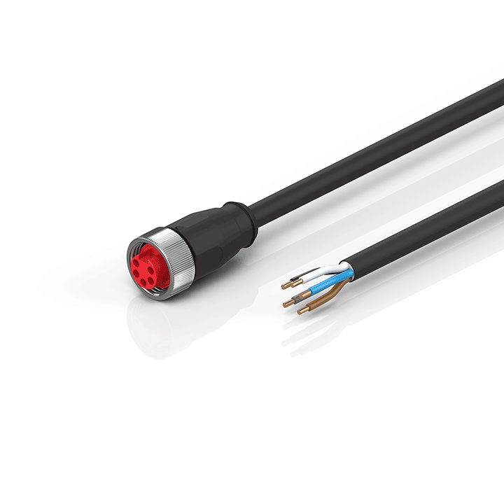 ZK2031-1200-0xxx | Power cable, PUR, 5 x 2.5 mm², drag-chain suitable