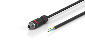 ZK2060-2100-0xxx | Power cable, PUR, 3 G 1.5 mm², drag-chain suitable