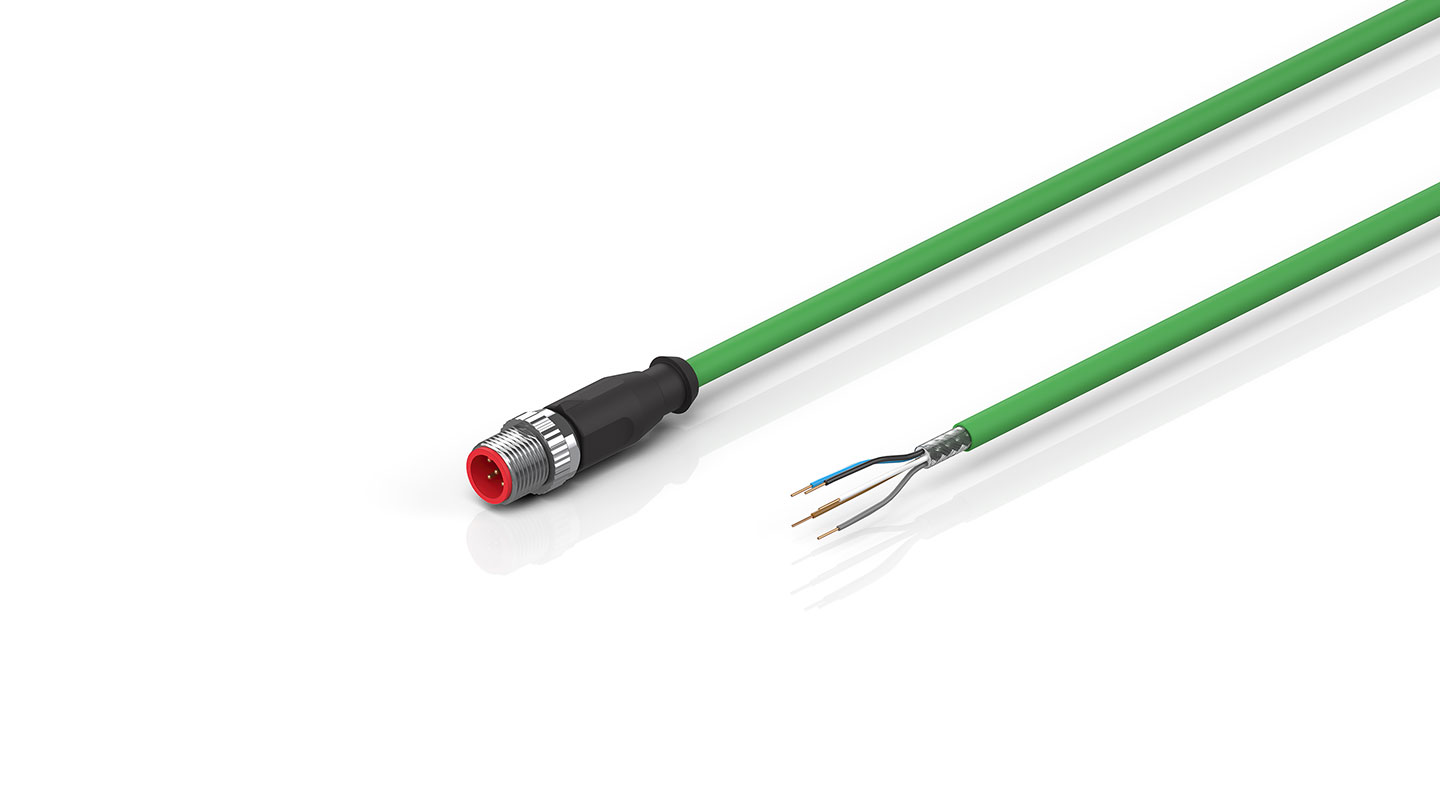 ZK4000-5100-2xxx | Encoder connection cable 0.25 mm² with M12 plug, drag-chain suitable