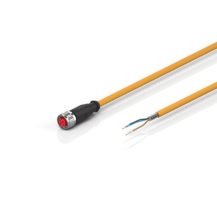 ZK4000-6700-2xxx | Motor connection cable 0.5 mm² with M12 plug, drag-chain suitable