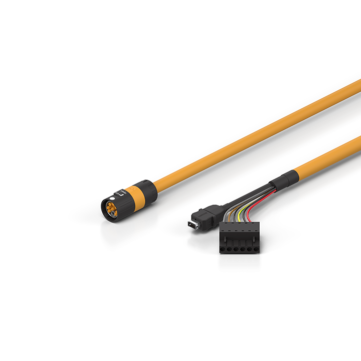 ZK4100-8021-0xxx | Motor connection cable 0.75 mm² with itec® plug, single-phase, drag-chain suitable