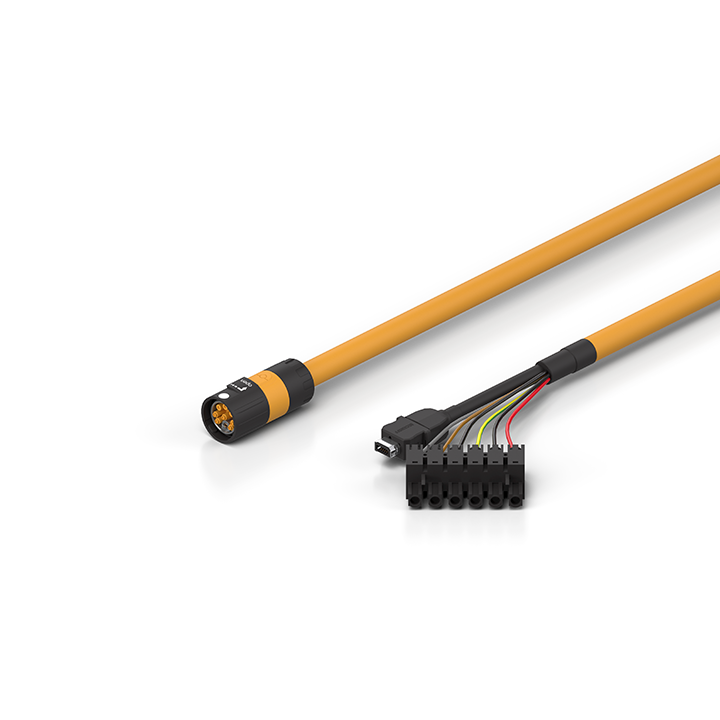 ZK4100-8021-2xxx | Motor connection cable 0.75 mm² with itec® plug, three-phase, drag-chain suitable