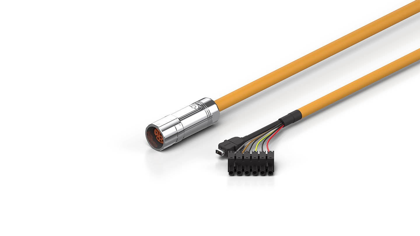 ZK4100-8101-2xxx | Motor connection cable 0.75 mm² with M23 speedtec® plug, three-phase, fixed installation