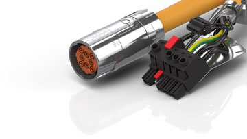 ZK4500-0017-xxxx | Motor connection cable 10 mm² with M40 plug, drag-chain suitable (service phase)