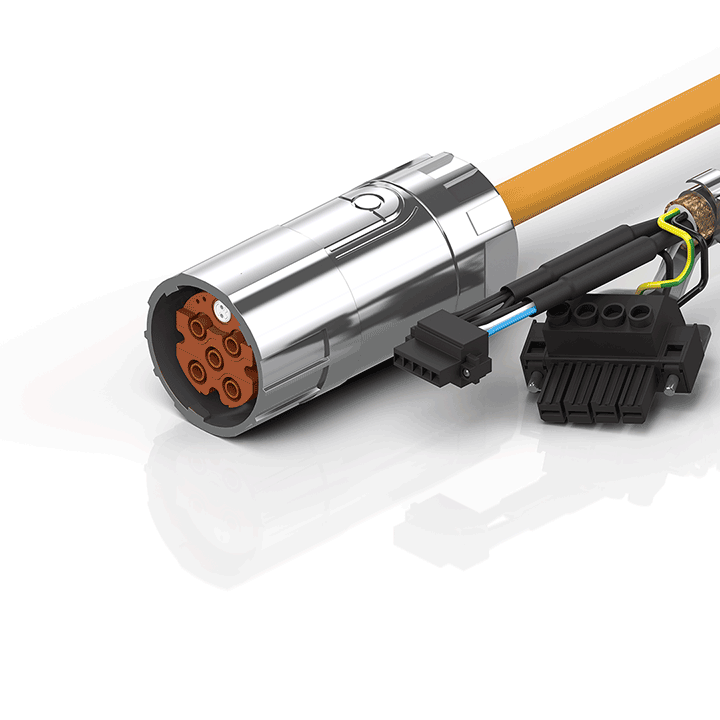 ZK4500-8025-xxxx | Motor connection cable 4 mm² with M40 speedtec® plug, drag-chain suitable