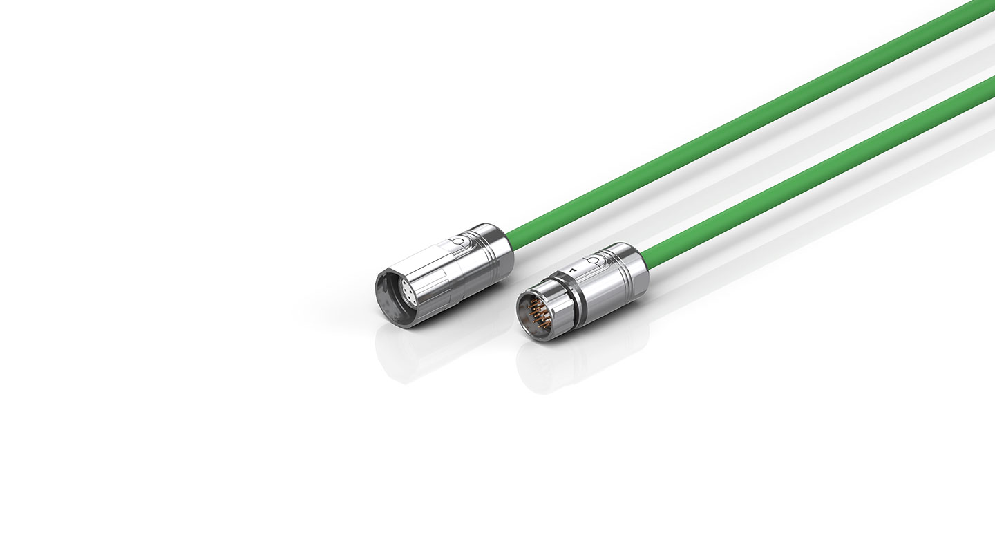 ZK4511-8020-xxxx | Encoder extension cable with M23 speedtec® plug, drag-chain suitable