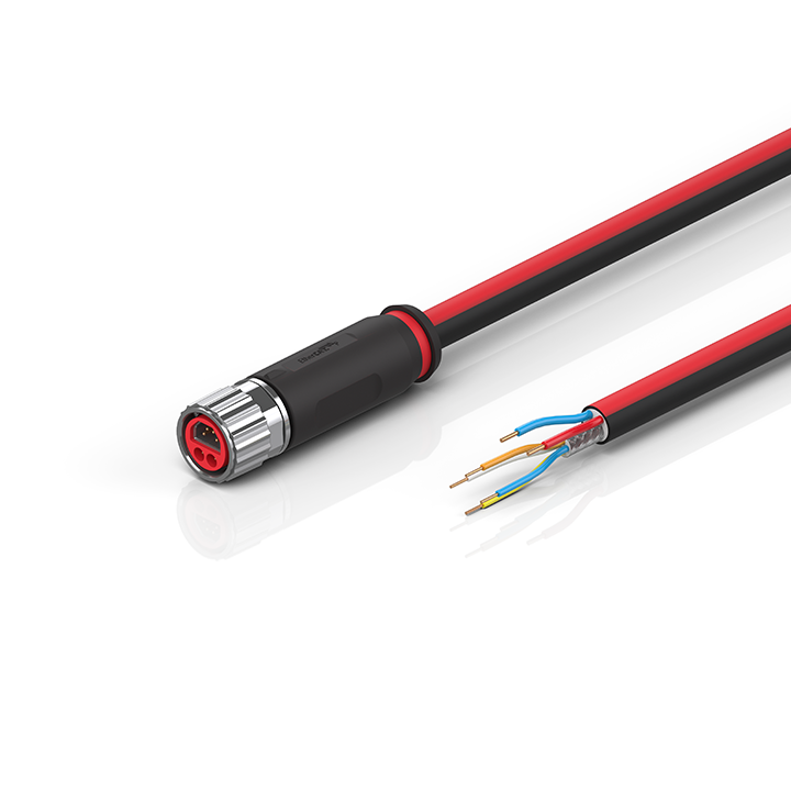 ZK7102-0600-0xxx | B12, ECP cable, PUR, 2 x 0.75 mm² + (1 x 4 x AWG22), drag-chain suitable, key 1 (24 V DC)