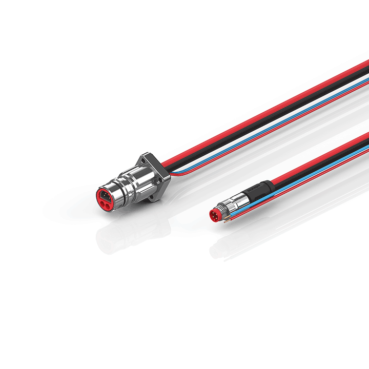 ZK7102-BF00-0xxx | B12, ECP cable, PUR, 2 x 0.75 mm² + (1 x 4 x AWG22), drag chain suitable, key 1 (24 V DC)