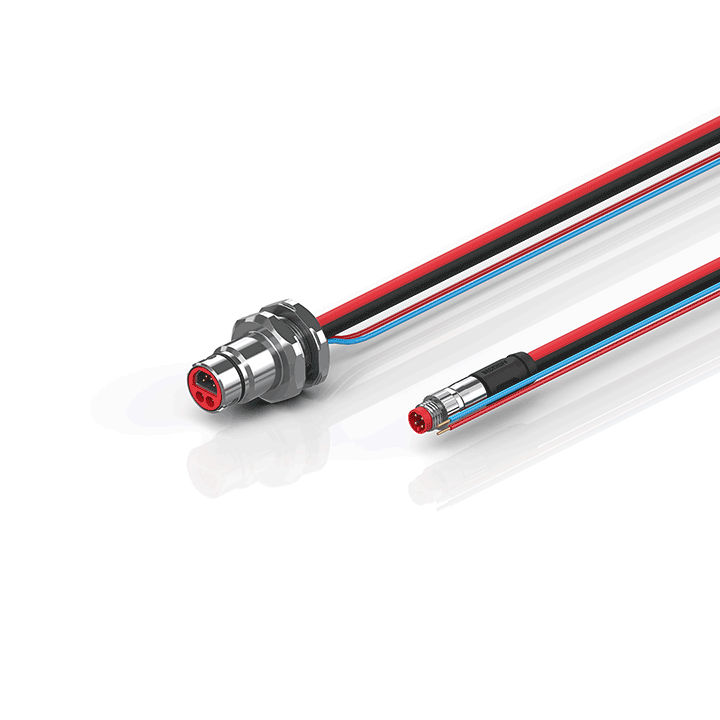 ZK7102-BJ00-0xxx | B12, ECP cable, PUR, 2 x 0.75 mm² + (1 x 4 x AWG22), drag chain suitable, key 1 (24 V DC)