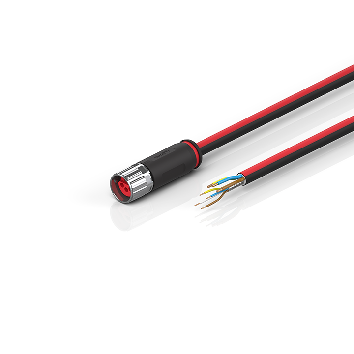 ZK7206-1800-0xxx | B17, ECP cable, PUR, 3 G 1.5 mm² + (1 x 4 x AWG22), drag chain suitable, key 1 (24 V DC)