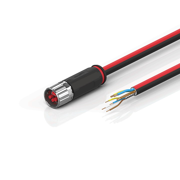 ZK7206-1900-0xxx | B17, ECP cable, PUR, 3 G 1.5 mm² + (1 x 4 x AWG22), drag chain suitable, key 1 (24 V DC)
