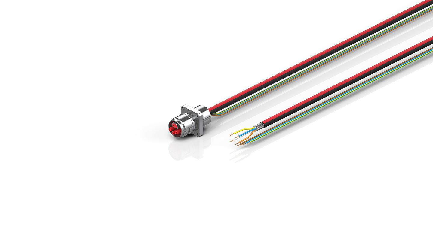 ZK7206-AG12-0xxx | B17, ECP cable, PUR, 3 G 1.5 mm² + (1 x 4 x AWG22), drag chain suitable, key 1 (24 V DC)