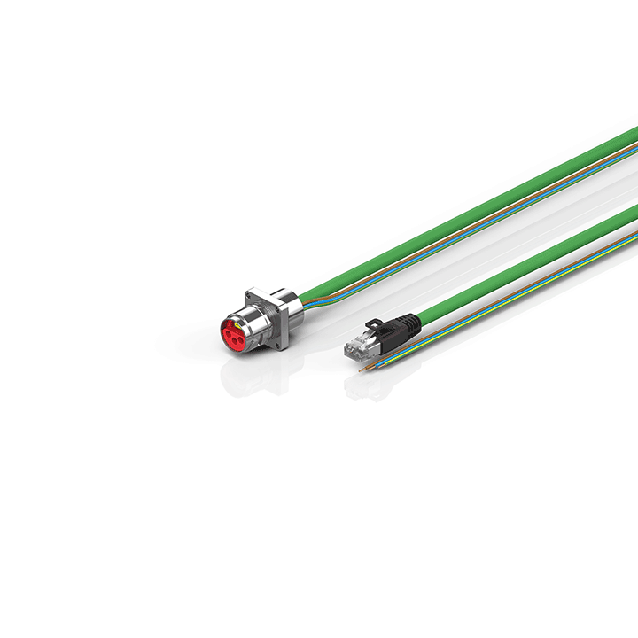 ZK7206-AH00-Axxx | B17, ENP cable, PUR, 3 G 1.5 mm² + (1 x 4 x AWG22), drag chain suitable, key 1 (24 V DC)