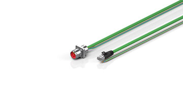 ZK7206-AH00-Axxx | B17, ENP cable, PUR, 3 G 1.5 mm² + (1 x 4 x AWG22), drag chain suitable, key 1 (24 V DC)