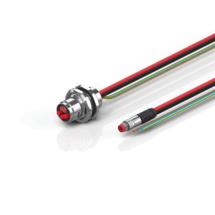 ZK7206-AI00-0xxx | B17, ECP cable, PUR, 3 G 1.5 mm² + (1 x 4 x AWG22), drag chain suitable, key 1 (24 V DC)