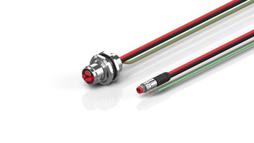 ZK7206-AI00-0xxx | B17, ECP cable, PUR, 3 G 1.5 mm² + (1 x 4 x AWG22), drag chain suitable, key 1 (24 V DC)
 