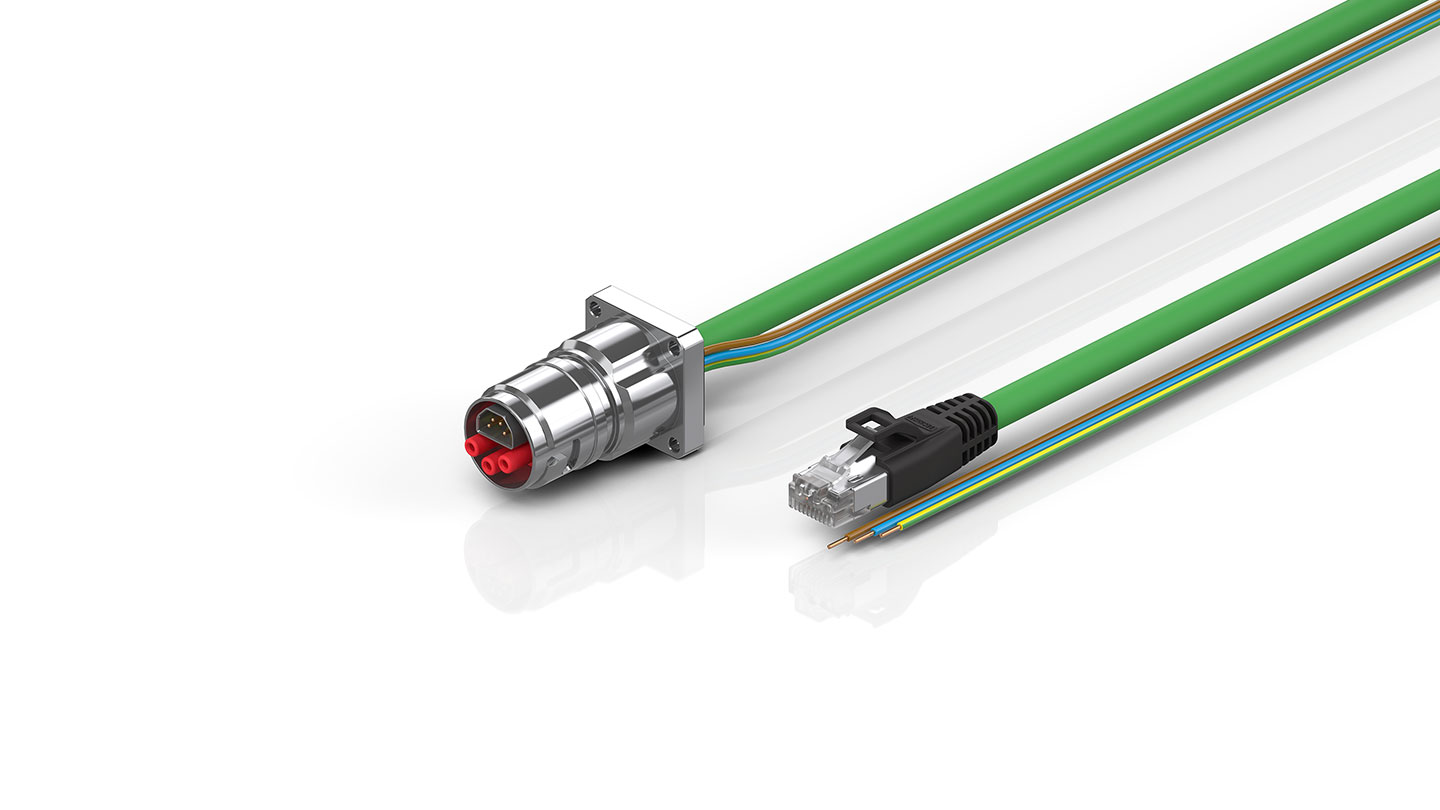 ZK7206-BK00-Axxx | B17, ENP cable, PUR, 3 G 1.5 mm² + (1 x 4 x AWG22), drag chain suitable, key 1 (24 V DC)
