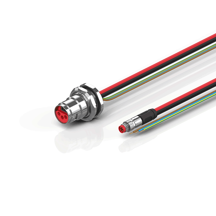 ZK7206-BN00-0xxx | B17, ECP cable, PUR, 3 G 1.5 mm² + (1 x 4 x AWG22), drag chain suitable, key 1 (24 V DC)