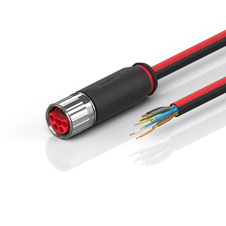 ZK7208-3000-0xxx | B17, ECP cable, PUR, 5 G 1.5 mm² + (1 x 4 x AWG22), drag chain suitable, key 1 (2 x 24 V DC + PE)