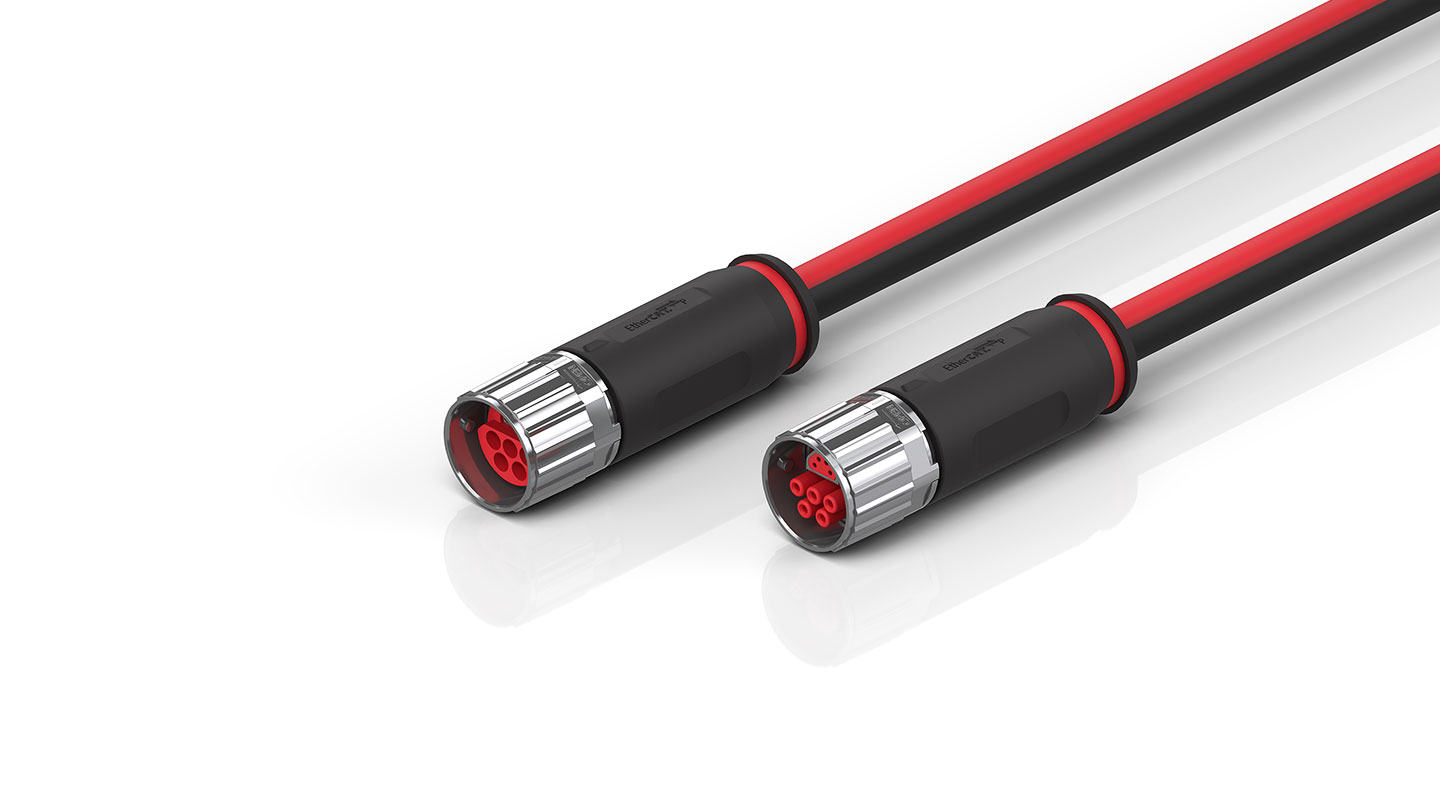 ZK7208-3031-0xxx | B17, ECP cable, PUR, 5 G 1.5 mm² + (1 x 4 x AWG22), drag chain suitable, key 1 (2 x 24 V DC + PE)