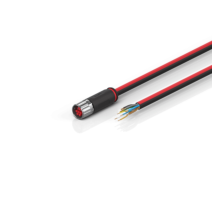ZK7208-3100-0xxx | B17, ECP cable, PUR, 5 G 1.5 mm² + (1 x 4 x AWG22), drag chain suitable, key 1 (2 x 24 V DC + PE)