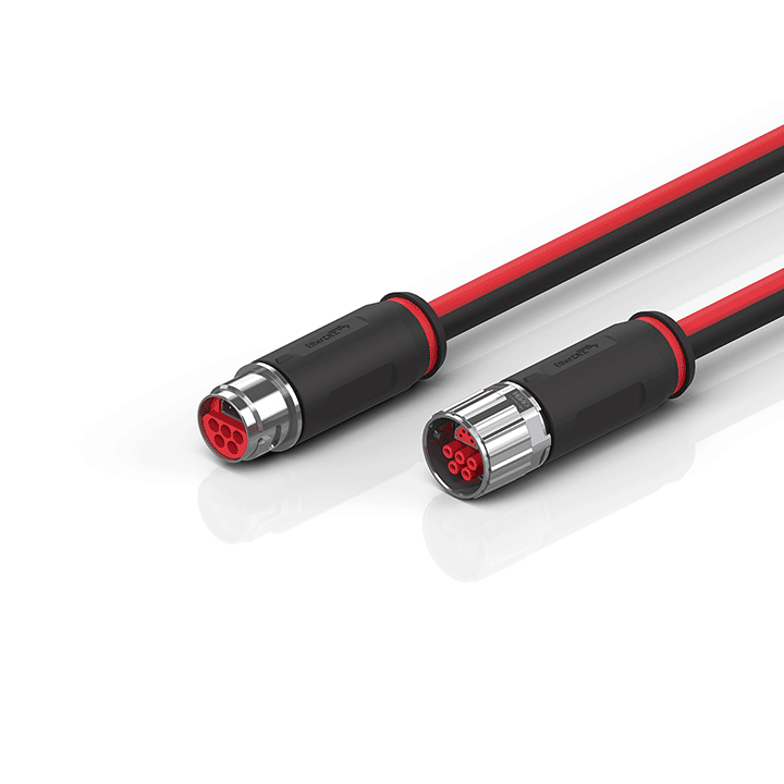 ZK7208-3431-0xxx | B17, ECP cable, PUR, 5 G 1.5 mm² + (1 x 4 x AWG22), drag chain suitable, key 1 (2 x 24 V DC + PE)