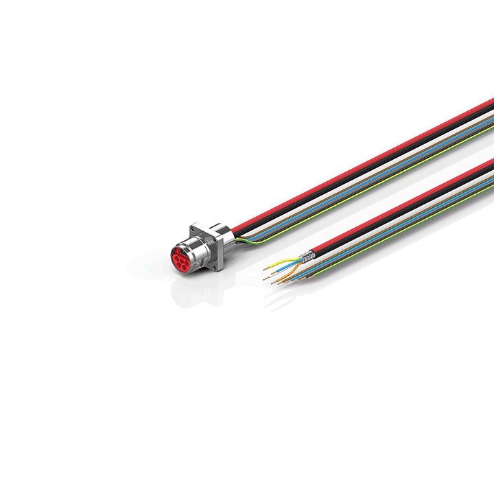 ZK7208-AT12-0xxx | B17, ECP cable, PUR, 5 G 1.5 mm² + (1 x 4 x AWG22), drag chain suitable, key 1 (2 x 24 V DC + PE)