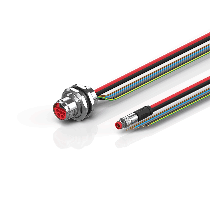 ZK7208-AV00-0xxx | B17, ECP cable, PUR, 5 G 1.5 mm² + (1 x 4 x AWG22), drag chain suitable, key 1 (2 x 24 V DC + PE)