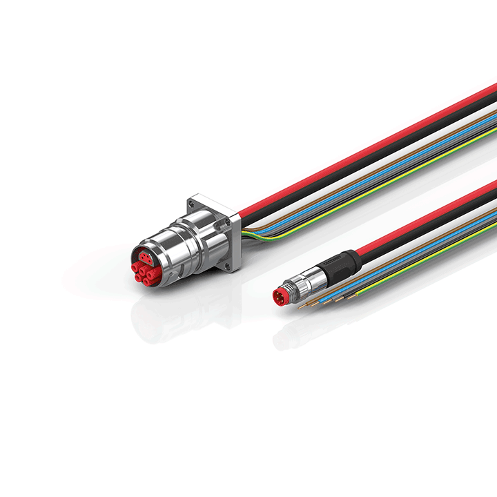 ZK7208-BW00-0xxx | B17, ECP cable, PUR, 5 G 1.5 mm² + (1 x 4 x AWG22), drag chain suitable, key 1 (2 x 24 V DC + PE)