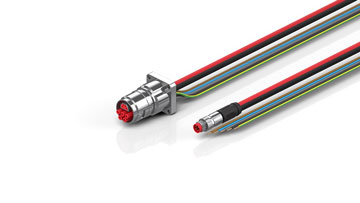 ZK7208-BW00-0xxx | B17, ECP cable, PUR, 5 G 1.5 mm² + (1 x 4 x AWG22), drag chain suitable, key 1 (2 x 24 V DC + PE)