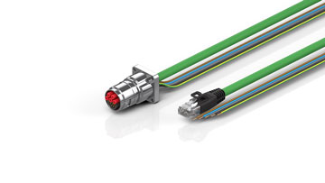 ZK7208-BW00-Axxx | B17, ENP cable, PUR, 5 G 1.5 mm² + (1 x 4 x AWG22), drag chain suitable, key 1 (2 x 24 V DC + PE)
