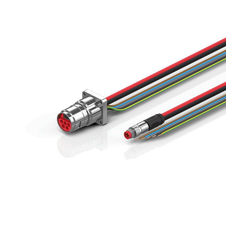 ZK7208-BX00-0xxx | B17, ECP cable, PUR, 5 G 1.5 mm² + (1 x 4 x AWG22), drag chain suitable, key 1 (2 x 24 V DC + PE)