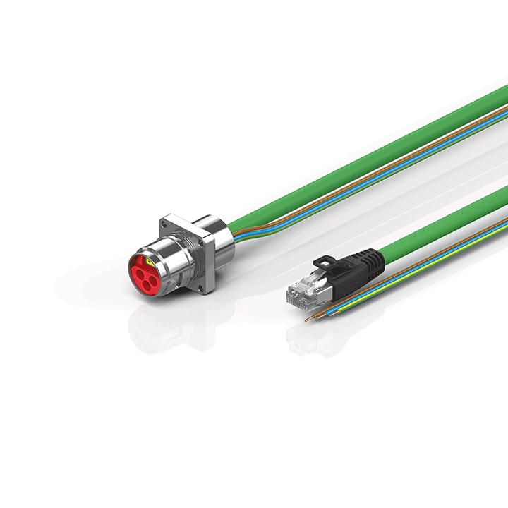 ZK7210-AH00-Axxx | B17, ENP cable, PUR, 3 G 2.5 mm² + (1 x 4 x AWG22), drag chain suitable, key 1 (24 V DC)