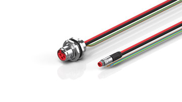 ZK7210-AJ00-0xxx | B17, ECP cable, PUR, 3 G 2.5 mm² + (1 x 4 x AWG22), drag chain suitable, key 1 (24 V DC)