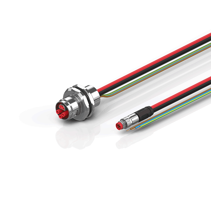 ZK7210-AK00-0xxx | B17, ECP cable, PUR, 3 G 2.5 mm² + (1 x 4 x AWG22), drag chain suitable, key 1 (24 V DC)