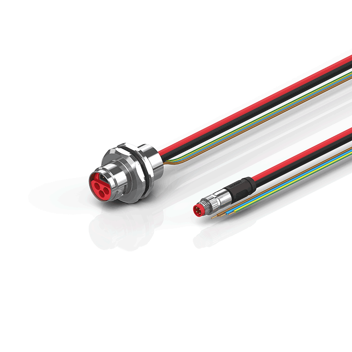 ZK7210-AL00-0xxx | B17, ECP cable, PUR, 3 G 2.5 mm² + (1 x 4 x AWG22), drag chain suitable, key 1 (24 V DC)