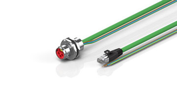ZK7210-AL00-Axxx | B17, ENP cable, PUR, 3 G 2.5 mm² + (1 x 4 x AWG22), drag chain suitable, key 1 (24 V DC)