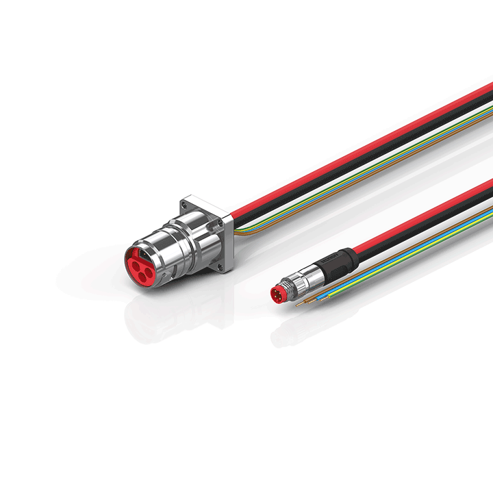 ZK7210-BL00-0xxx | B17, ECP cable, PUR, 3 G 2.5 mm² + (1 x 4 x AWG22), drag chain suitable, key 1 (24 V DC)