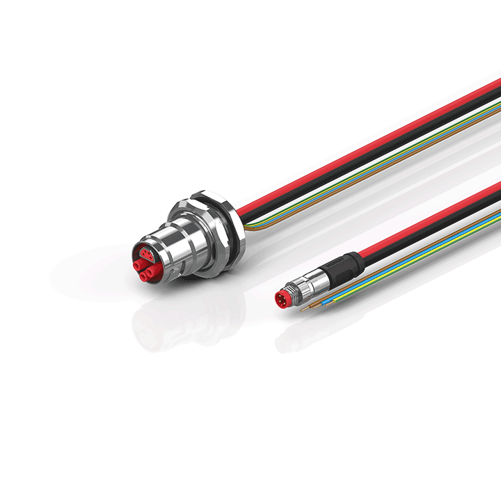 ZK7210-BM00-0xxx | B17, ECP cable, PUR, 3 G 2.5 mm² + (1 x 4 x AWG22), drag chain suitable, key 1 (24 V DC)