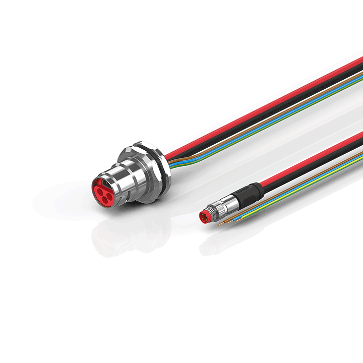 ZK7210-BP00-0xxx | B17, ECP cable, PUR, 3 G 2.5 mm² + (1 x 4 x AWG22), drag chain suitable, key 1 (24 V DC)