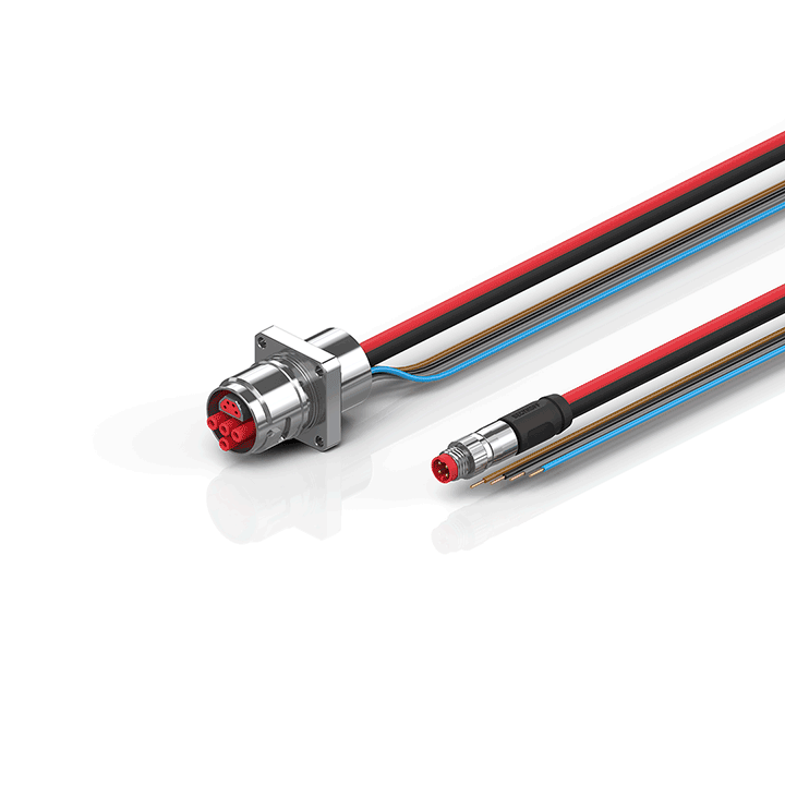 ZK7224-AM00-0xxx | B17, ECP cable, PUR, 4 x 1.5 mm² + (1 x 4 x AWG22), drag chain suitable, key 1 (2 x 24 V DC)