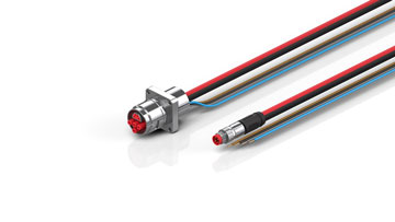 ZK7224-AM00-0xxx | B17, ECP cable, PUR, 4 x 1.5 mm² + (1 x 4 x AWG22), drag chain suitable, key 1 (2 x 24 V DC)
 