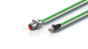 ZK7224-AM00-Axxx | B17, ENP cable, PUR, 4 x 1.5 mm² + (1 x 4 x AWG22), drag chain suitable, key 1 (2 x 24 V DC)