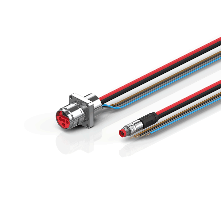 ZK7224-AN00-0xxx | B17, ECP cable, PUR, 4 x 1.5 mm² + (1 x 4 x AWG22), drag chain suitable, key 1 (2 x 24 V DC)
