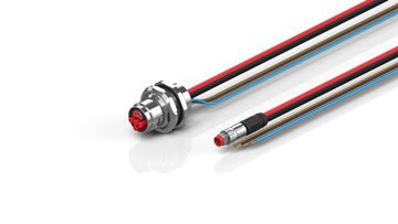 ZK7224-AO00-0xxx | B17, ECP cable, PUR, 4 x 1.5 mm² + (1 x 4 x AWG22), drag chain suitable, key 1 (2 x 24 V DC)
 