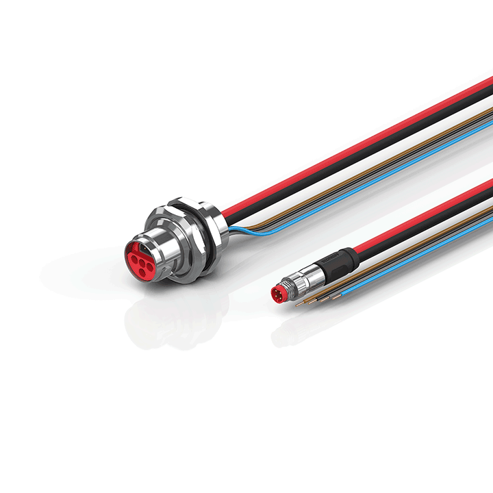 ZK7224-AP00-0xxx | B17, ECP cable, PUR, 4 x 1.5 mm² + (1 x 4 x AWG22), drag chain suitable, key 1 (2 x 24 V DC)