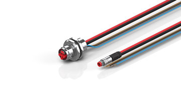 ZK7224-AQ00-0xxx | B17, ECP cable, PUR, 4 x 1.5 mm² + (1 x 4 x AWG22), drag chain suitable, key 1 (2 x 24 V DC)
 