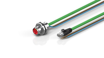 ZK7224-AR00-Axxx | B17, ENP cable, PUR, 4 x 1.5 mm² + (1 x 4 x AWG22), drag chain suitable, key 1 (2 x 24 V DC)